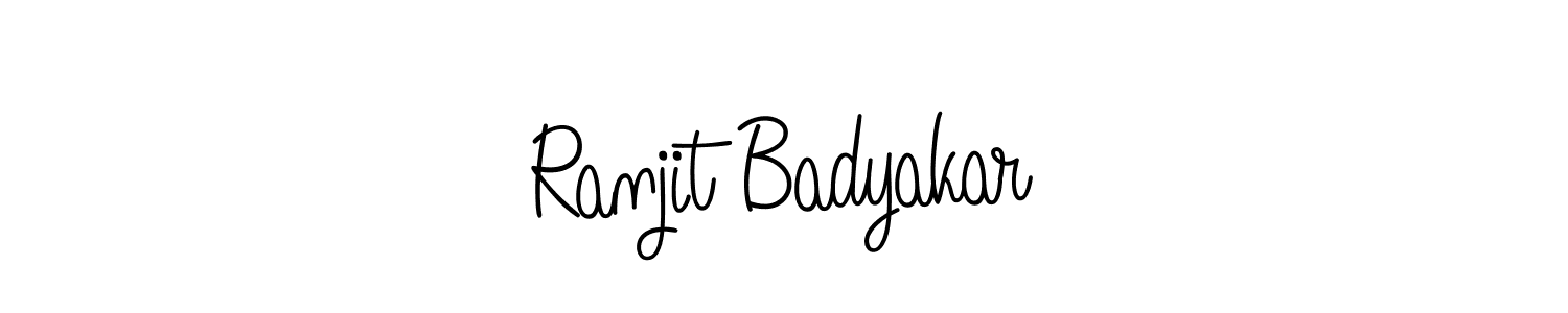 How to make Ranjit Badyakar name signature. Use Angelique-Rose-font-FFP style for creating short signs online. This is the latest handwritten sign. Ranjit Badyakar signature style 5 images and pictures png