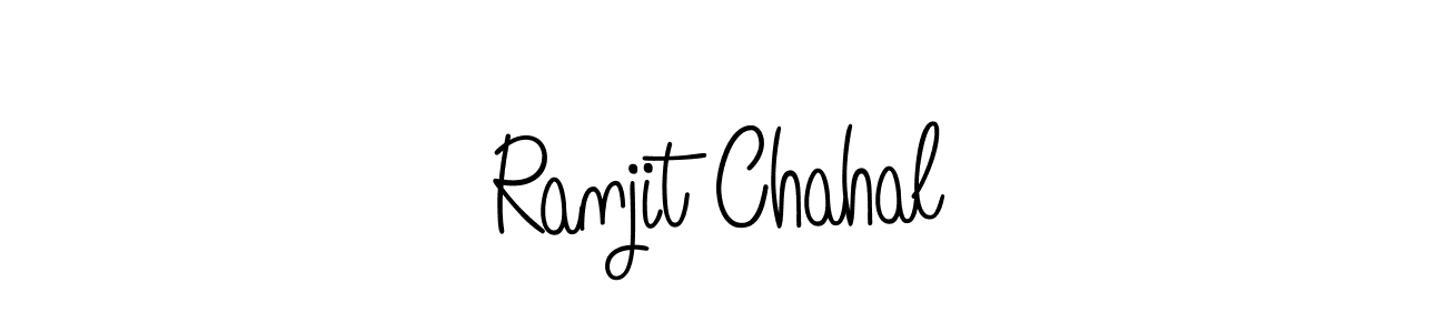 Make a beautiful signature design for name Ranjit Chahal. With this signature (Angelique-Rose-font-FFP) style, you can create a handwritten signature for free. Ranjit Chahal signature style 5 images and pictures png