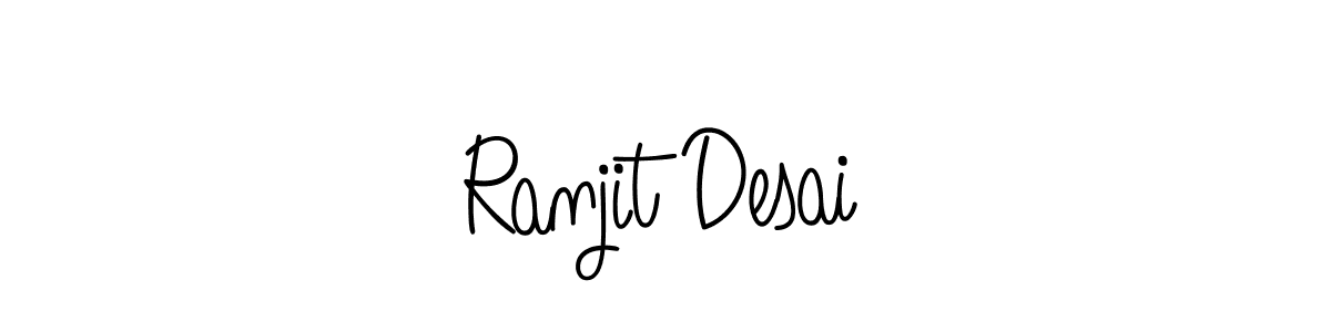 How to make Ranjit Desai name signature. Use Angelique-Rose-font-FFP style for creating short signs online. This is the latest handwritten sign. Ranjit Desai signature style 5 images and pictures png