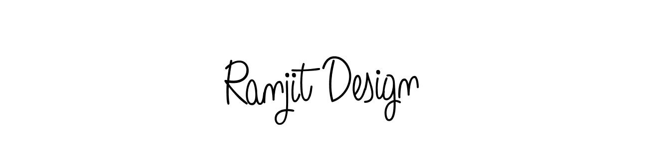 Use a signature maker to create a handwritten signature online. With this signature software, you can design (Angelique-Rose-font-FFP) your own signature for name Ranjit Design. Ranjit Design signature style 5 images and pictures png