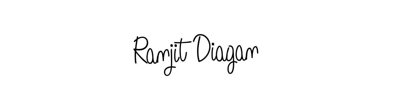 The best way (Angelique-Rose-font-FFP) to make a short signature is to pick only two or three words in your name. The name Ranjit Diagan include a total of six letters. For converting this name. Ranjit Diagan signature style 5 images and pictures png