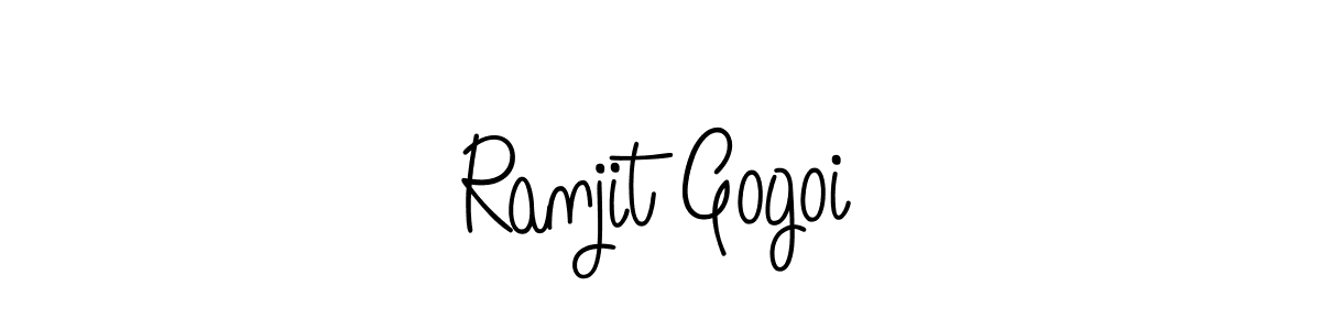 Use a signature maker to create a handwritten signature online. With this signature software, you can design (Angelique-Rose-font-FFP) your own signature for name Ranjit Gogoi. Ranjit Gogoi signature style 5 images and pictures png