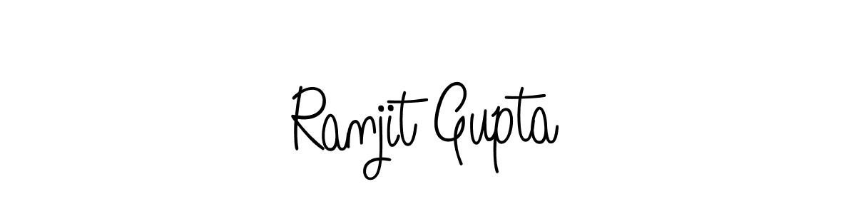 The best way (Angelique-Rose-font-FFP) to make a short signature is to pick only two or three words in your name. The name Ranjit Gupta include a total of six letters. For converting this name. Ranjit Gupta signature style 5 images and pictures png