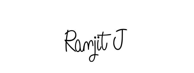 Create a beautiful signature design for name Ranjit J. With this signature (Angelique-Rose-font-FFP) fonts, you can make a handwritten signature for free. Ranjit J signature style 5 images and pictures png