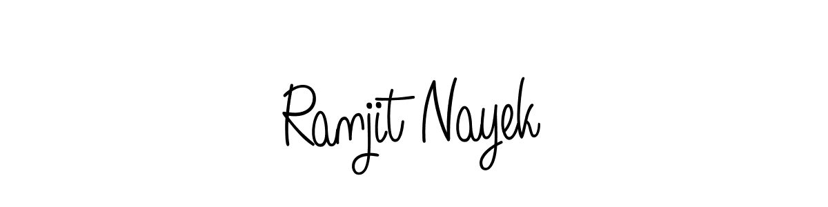 Design your own signature with our free online signature maker. With this signature software, you can create a handwritten (Angelique-Rose-font-FFP) signature for name Ranjit Nayek. Ranjit Nayek signature style 5 images and pictures png