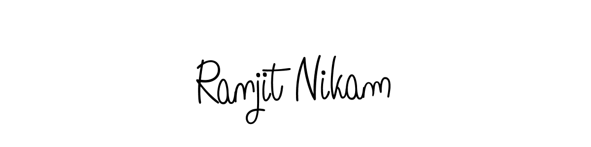 if you are searching for the best signature style for your name Ranjit Nikam. so please give up your signature search. here we have designed multiple signature styles  using Angelique-Rose-font-FFP. Ranjit Nikam signature style 5 images and pictures png