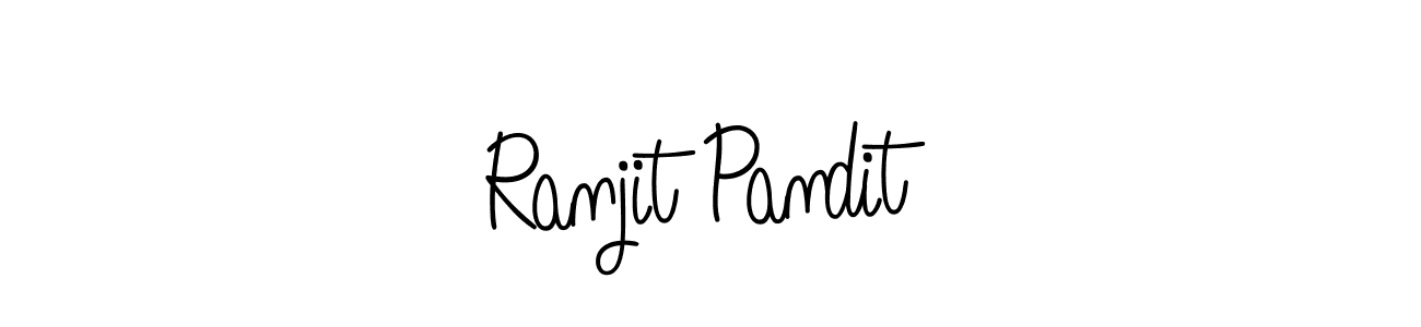 The best way (Angelique-Rose-font-FFP) to make a short signature is to pick only two or three words in your name. The name Ranjit Pandit include a total of six letters. For converting this name. Ranjit Pandit signature style 5 images and pictures png