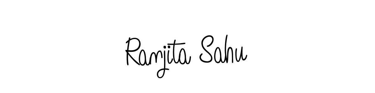Also we have Ranjita Sahu name is the best signature style. Create professional handwritten signature collection using Angelique-Rose-font-FFP autograph style. Ranjita Sahu signature style 5 images and pictures png