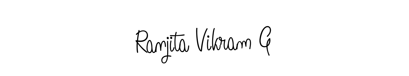 Create a beautiful signature design for name Ranjita Vikram G. With this signature (Angelique-Rose-font-FFP) fonts, you can make a handwritten signature for free. Ranjita Vikram G signature style 5 images and pictures png