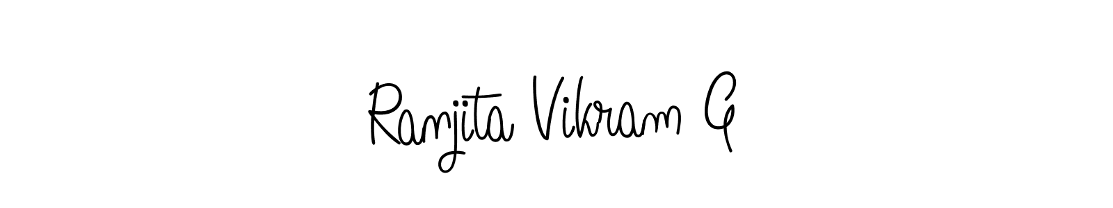 Make a short Ranjita Vikram G signature style. Manage your documents anywhere anytime using Angelique-Rose-font-FFP. Create and add eSignatures, submit forms, share and send files easily. Ranjita Vikram G signature style 5 images and pictures png