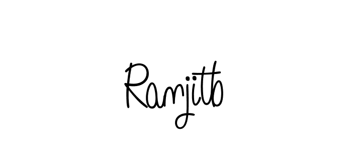 Use a signature maker to create a handwritten signature online. With this signature software, you can design (Angelique-Rose-font-FFP) your own signature for name Ranjitb. Ranjitb signature style 5 images and pictures png