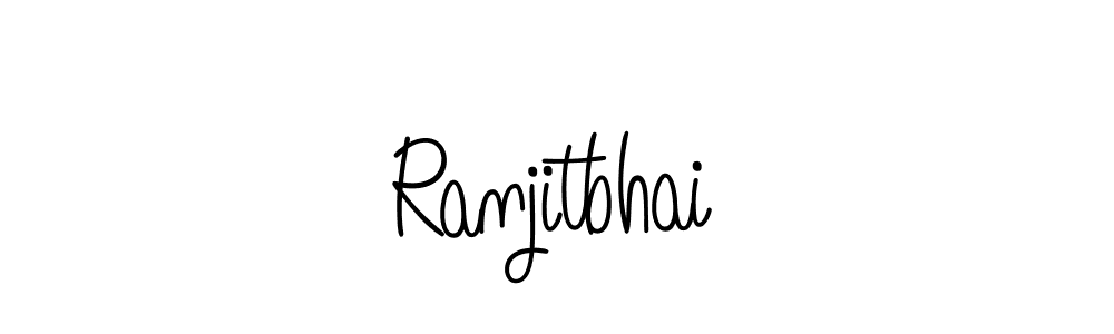 Make a beautiful signature design for name Ranjitbhai. With this signature (Angelique-Rose-font-FFP) style, you can create a handwritten signature for free. Ranjitbhai signature style 5 images and pictures png