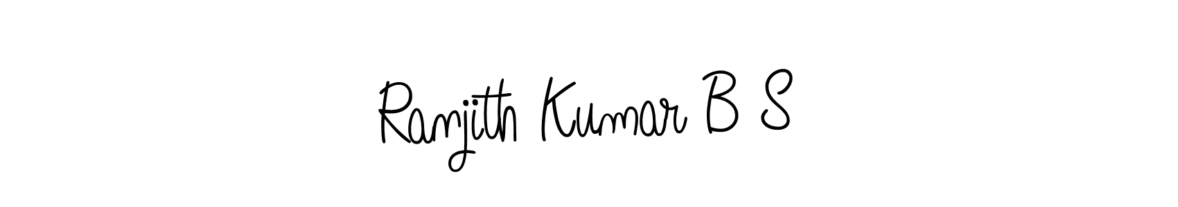 Create a beautiful signature design for name Ranjith Kumar B S. With this signature (Angelique-Rose-font-FFP) fonts, you can make a handwritten signature for free. Ranjith Kumar B S signature style 5 images and pictures png