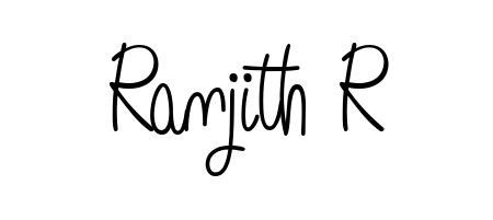 Looking for an artistic signature for Ranjith R? The Angelique-Rose-font-FFP calligraphy style gives a sophisticated flow suitable for business cards and emails. Ranjith R signature style 5 images and pictures png