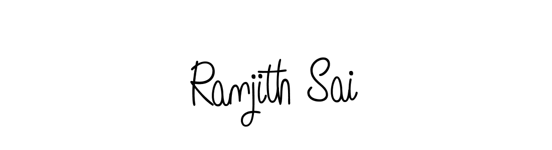 The best way (Angelique-Rose-font-FFP) to make a short signature is to pick only two or three words in your name. The name Ranjith Sai include a total of six letters. For converting this name. Ranjith Sai signature style 5 images and pictures png