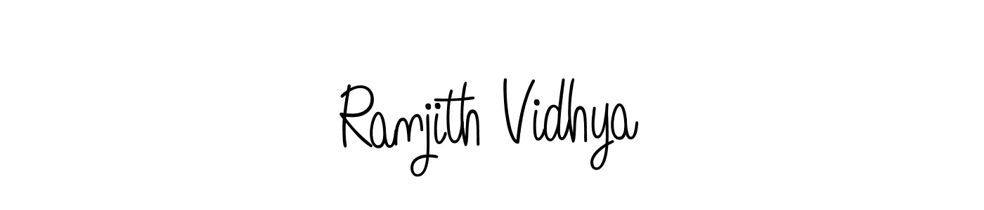 How to make Ranjith Vidhya signature? Angelique-Rose-font-FFP is a professional autograph style. Create handwritten signature for Ranjith Vidhya name. Ranjith Vidhya signature style 5 images and pictures png