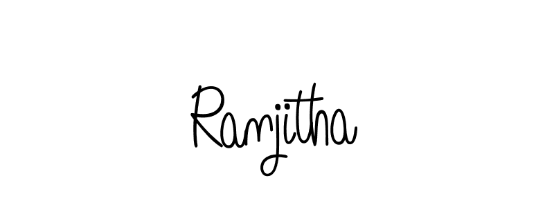 You should practise on your own different ways (Angelique-Rose-font-FFP) to write your name (Ranjitha) in signature. don't let someone else do it for you. Ranjitha signature style 5 images and pictures png