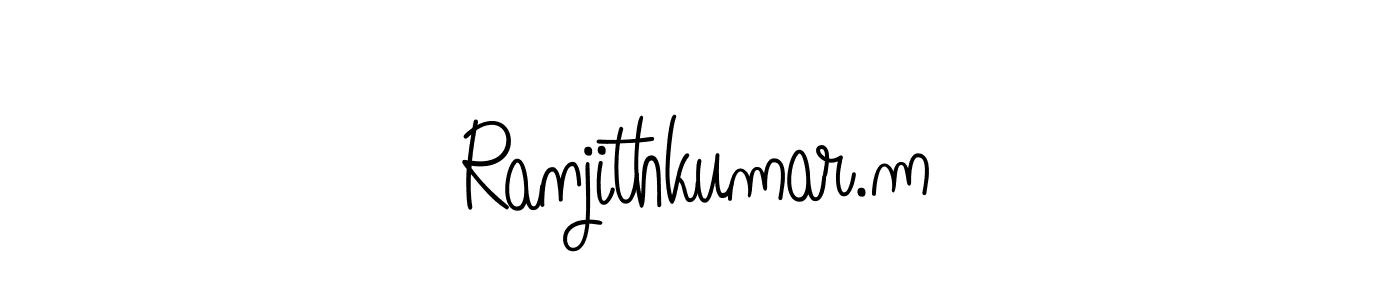 It looks lik you need a new signature style for name Ranjithkumar.m. Design unique handwritten (Angelique-Rose-font-FFP) signature with our free signature maker in just a few clicks. Ranjithkumar.m signature style 5 images and pictures png