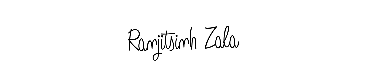 Ranjitsinh Zala stylish signature style. Best Handwritten Sign (Angelique-Rose-font-FFP) for my name. Handwritten Signature Collection Ideas for my name Ranjitsinh Zala. Ranjitsinh Zala signature style 5 images and pictures png