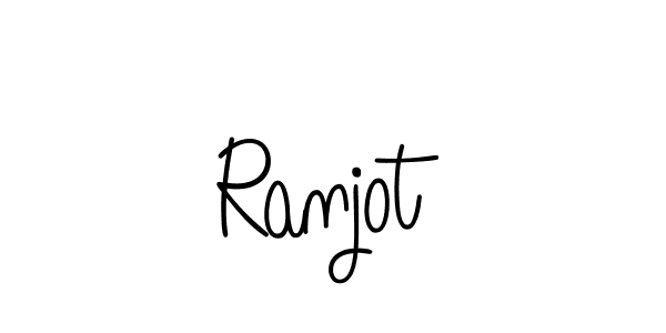 Make a beautiful signature design for name Ranjot. With this signature (Angelique-Rose-font-FFP) style, you can create a handwritten signature for free. Ranjot signature style 5 images and pictures png