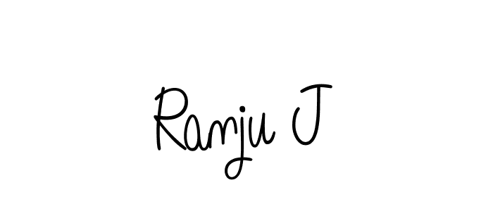 Here are the top 10 professional signature styles for the name Ranju J. These are the best autograph styles you can use for your name. Ranju J signature style 5 images and pictures png