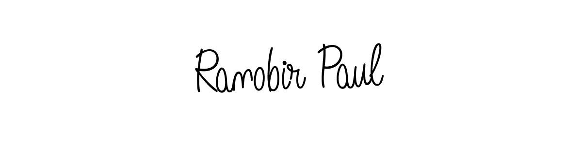 The best way (Angelique-Rose-font-FFP) to make a short signature is to pick only two or three words in your name. The name Ranobir Paul include a total of six letters. For converting this name. Ranobir Paul signature style 5 images and pictures png