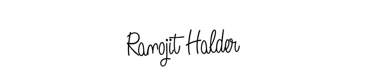 How to make Ranojit Halder name signature. Use Angelique-Rose-font-FFP style for creating short signs online. This is the latest handwritten sign. Ranojit Halder signature style 5 images and pictures png