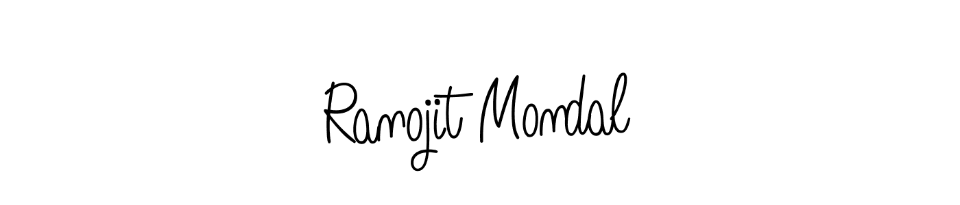 How to make Ranojit Mondal name signature. Use Angelique-Rose-font-FFP style for creating short signs online. This is the latest handwritten sign. Ranojit Mondal signature style 5 images and pictures png