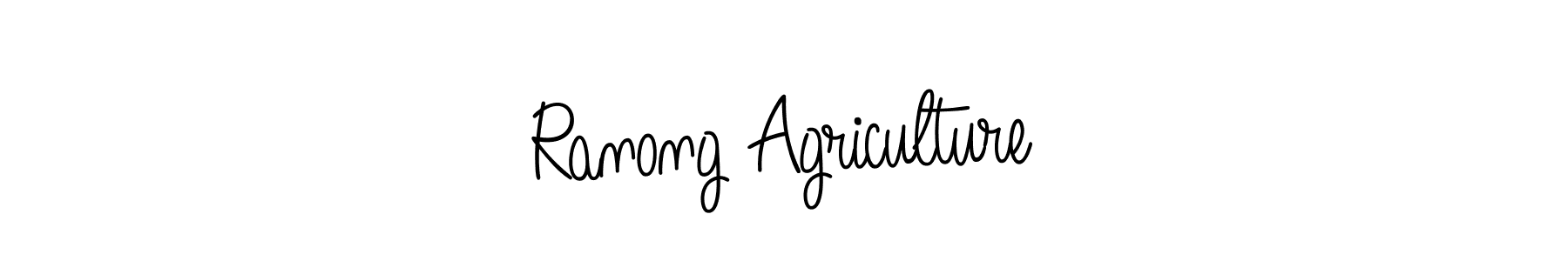 How to make Ranong Agriculture name signature. Use Angelique-Rose-font-FFP style for creating short signs online. This is the latest handwritten sign. Ranong Agriculture signature style 5 images and pictures png