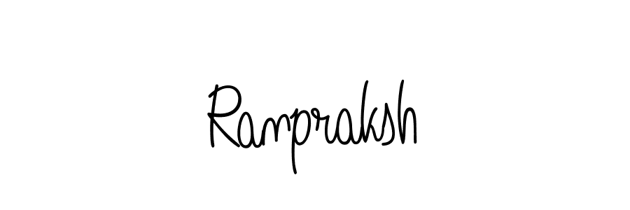 Use a signature maker to create a handwritten signature online. With this signature software, you can design (Angelique-Rose-font-FFP) your own signature for name Ranpraksh. Ranpraksh signature style 5 images and pictures png