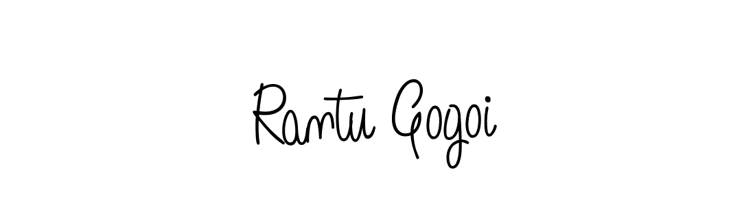 Angelique-Rose-font-FFP is a professional signature style that is perfect for those who want to add a touch of class to their signature. It is also a great choice for those who want to make their signature more unique. Get Rantu Gogoi name to fancy signature for free. Rantu Gogoi signature style 5 images and pictures png