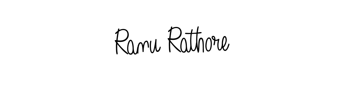How to make Ranu Rathore name signature. Use Angelique-Rose-font-FFP style for creating short signs online. This is the latest handwritten sign. Ranu Rathore signature style 5 images and pictures png
