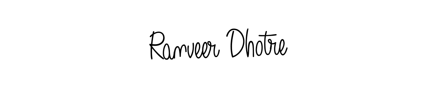 How to make Ranveer Dhotre signature? Angelique-Rose-font-FFP is a professional autograph style. Create handwritten signature for Ranveer Dhotre name. Ranveer Dhotre signature style 5 images and pictures png