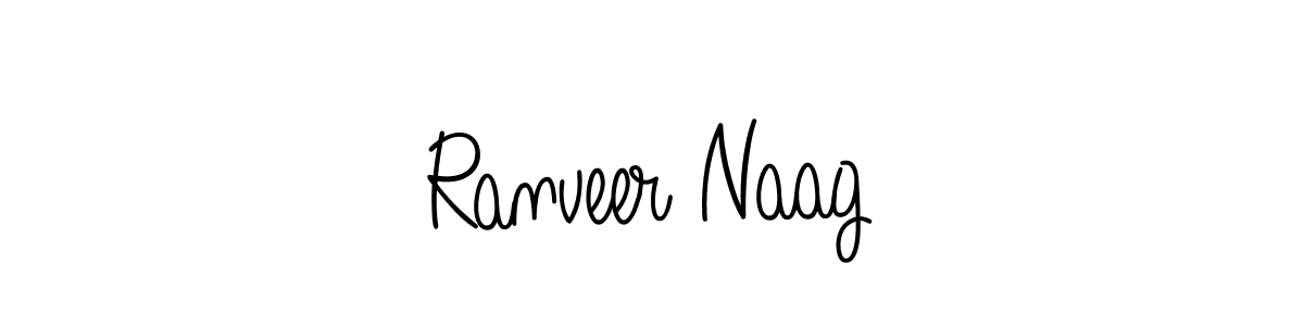 How to make Ranveer Naag name signature. Use Angelique-Rose-font-FFP style for creating short signs online. This is the latest handwritten sign. Ranveer Naag signature style 5 images and pictures png