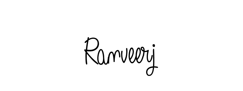 You should practise on your own different ways (Angelique-Rose-font-FFP) to write your name (Ranveerj) in signature. don't let someone else do it for you. Ranveerj signature style 5 images and pictures png