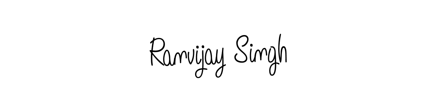 How to make Ranvijay Singh name signature. Use Angelique-Rose-font-FFP style for creating short signs online. This is the latest handwritten sign. Ranvijay Singh signature style 5 images and pictures png