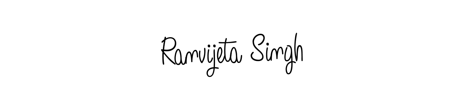 The best way (Angelique-Rose-font-FFP) to make a short signature is to pick only two or three words in your name. The name Ranvijeta Singh include a total of six letters. For converting this name. Ranvijeta Singh signature style 5 images and pictures png