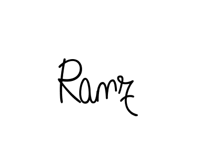 You should practise on your own different ways (Angelique-Rose-font-FFP) to write your name (Ranz) in signature. don't let someone else do it for you. Ranz signature style 5 images and pictures png