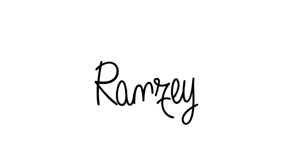 Design your own signature with our free online signature maker. With this signature software, you can create a handwritten (Angelique-Rose-font-FFP) signature for name Ranzey. Ranzey signature style 5 images and pictures png