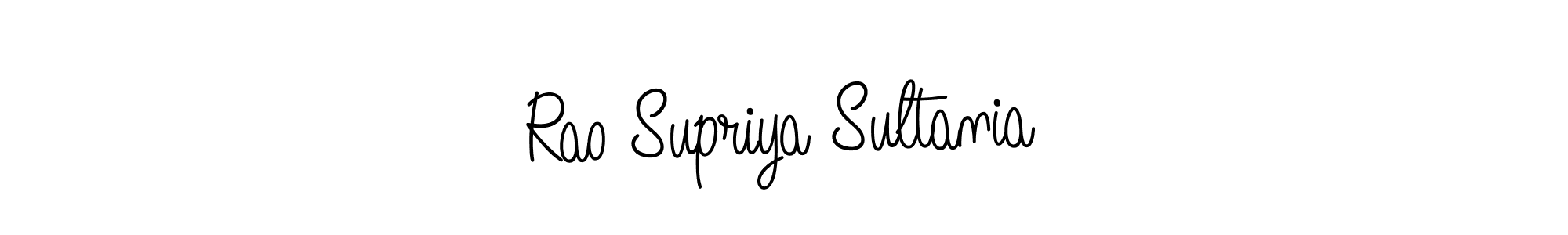 How to make Rao Supriya Sultania name signature. Use Angelique-Rose-font-FFP style for creating short signs online. This is the latest handwritten sign. Rao Supriya Sultania signature style 5 images and pictures png