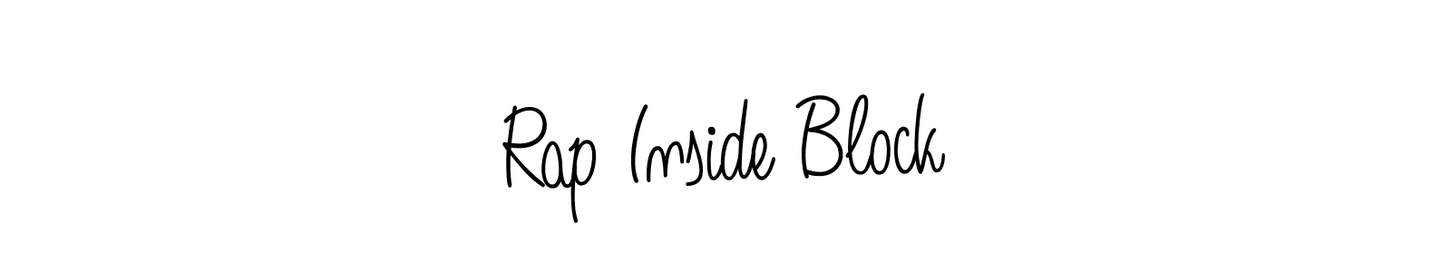 if you are searching for the best signature style for your name Rap Inside Block. so please give up your signature search. here we have designed multiple signature styles  using Angelique-Rose-font-FFP. Rap Inside Block signature style 5 images and pictures png