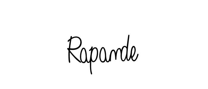 Design your own signature with our free online signature maker. With this signature software, you can create a handwritten (Angelique-Rose-font-FFP) signature for name Rapande. Rapande signature style 5 images and pictures png