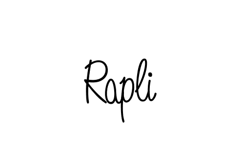 How to make Rapli name signature. Use Angelique-Rose-font-FFP style for creating short signs online. This is the latest handwritten sign. Rapli signature style 5 images and pictures png