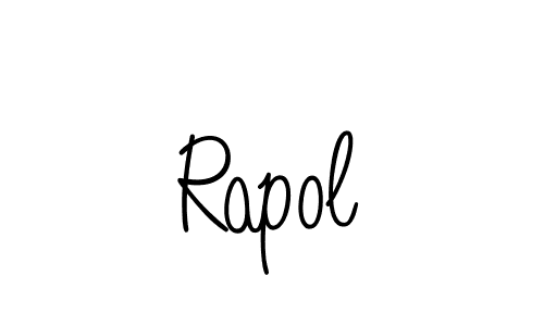 Use a signature maker to create a handwritten signature online. With this signature software, you can design (Angelique-Rose-font-FFP) your own signature for name Rapol. Rapol signature style 5 images and pictures png