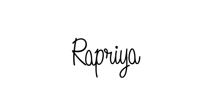 Similarly Angelique-Rose-font-FFP is the best handwritten signature design. Signature creator online .You can use it as an online autograph creator for name Rapriya. Rapriya signature style 5 images and pictures png