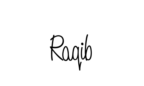 Design your own signature with our free online signature maker. With this signature software, you can create a handwritten (Angelique-Rose-font-FFP) signature for name Raqib. Raqib signature style 5 images and pictures png