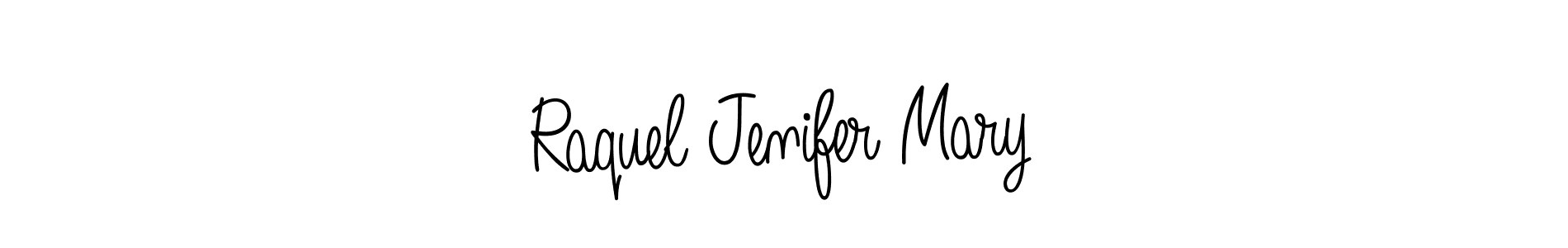 if you are searching for the best signature style for your name Raquel Jenifer Mary. so please give up your signature search. here we have designed multiple signature styles  using Angelique-Rose-font-FFP. Raquel Jenifer Mary signature style 5 images and pictures png