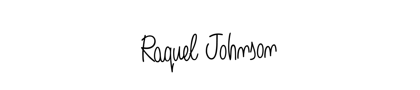 How to make Raquel Johnson signature? Angelique-Rose-font-FFP is a professional autograph style. Create handwritten signature for Raquel Johnson name. Raquel Johnson signature style 5 images and pictures png