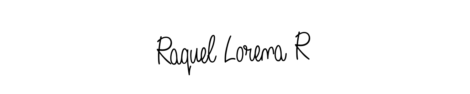 Also we have Raquel Lorena R name is the best signature style. Create professional handwritten signature collection using Angelique-Rose-font-FFP autograph style. Raquel Lorena R signature style 5 images and pictures png