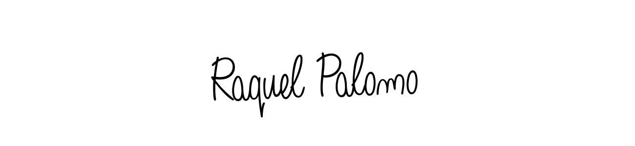 Angelique-Rose-font-FFP is a professional signature style that is perfect for those who want to add a touch of class to their signature. It is also a great choice for those who want to make their signature more unique. Get Raquel Palomo name to fancy signature for free. Raquel Palomo signature style 5 images and pictures png